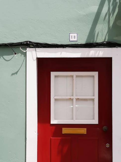 Elite red door number 10